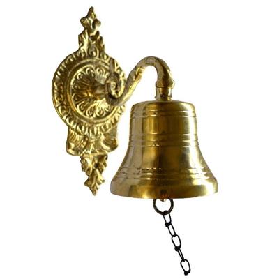 Sino de Parede com Suporte e Badalo para Portão Bronze Mard Metais