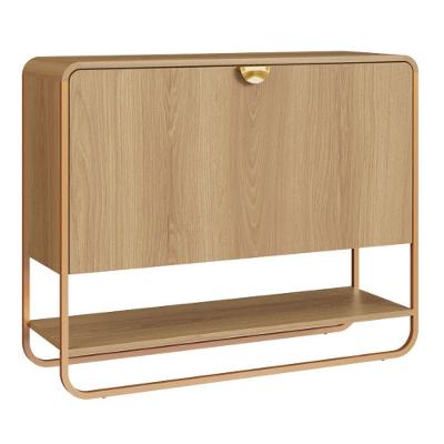 Sapateira Luna Hanover 1 Porta 1 Prateleira 93CM MDP Amadeirado