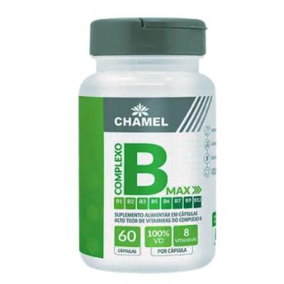 Suplemento Alimentar Chamel Complexo B Max 8 Vitaminas Frasco com 60 Unidades
