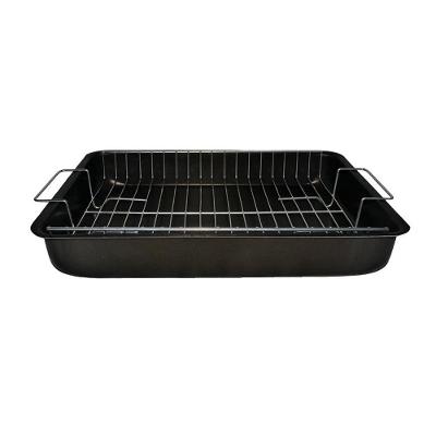 Assadeira Antiaderente com Grelha Aço Galvanizado Alumínio 4,8L 40x29CM