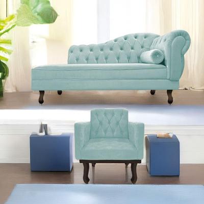 Kit Diva Diana 160Cm Lado Esquerdo E 01 Poltrona Suede - Amarena Móveis Azul Tiffany