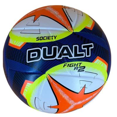 Bola de Futebol Society Fight R2 Techfusion Azul e Amarelo Dualt