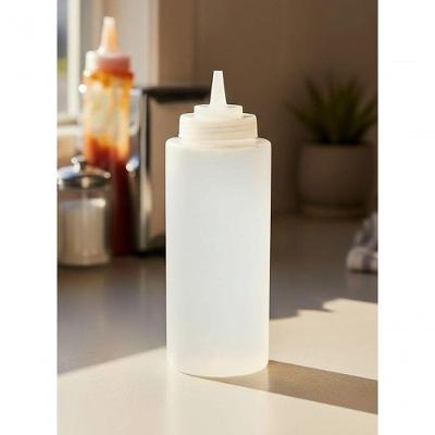 Bisnaga para Molhos Chef Line 450ML Plastico com Marcador Uso Cozinha Branco Chef Line