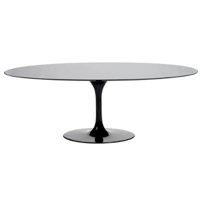 Mesa Tulipa Saarinen Oval 160x90cm Laqueada Preto