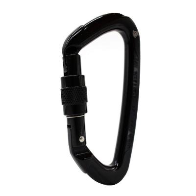 Mosquetão Usclimb Alumínio D Trava Rosca 36kn Preto
