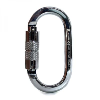 Mosquetão Sideup Aço Oval Trava Automática 25kn Cromado