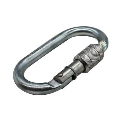 Mosquetão Sideup Aço Oval Trava Rosca 25kn Keylock Ce En Nbr