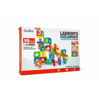 Labirinto Colorido de Montar 98 Peças Brinquedo Educativo Dute Brasil