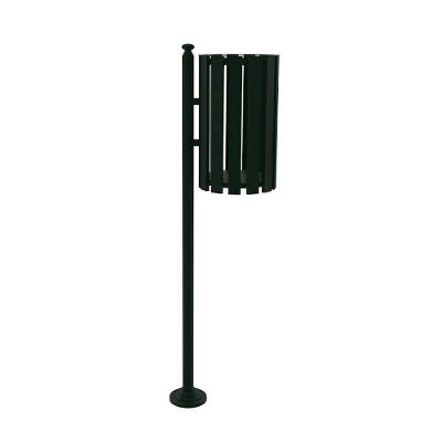 Lixeira de Rua LPSV151UTD Pátios Simples Tubular para Praças e Áreas Externas 151cm Verde