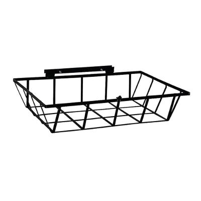 Lixeira de Rua para Muro Ou Grade Aço Carbono Preta 60x45x12cm Ouro Minas