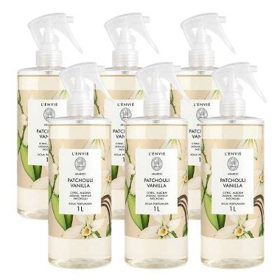 Kit 6 Agua Perfumada Patchouli Vanilla 1L para Roupas e Lencois L'envie