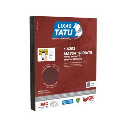 Lixa Massa A293 Trionite Grao 280 Acabamento Fino Multiuso Vermelho 50 Folhas Tatu Marchesan