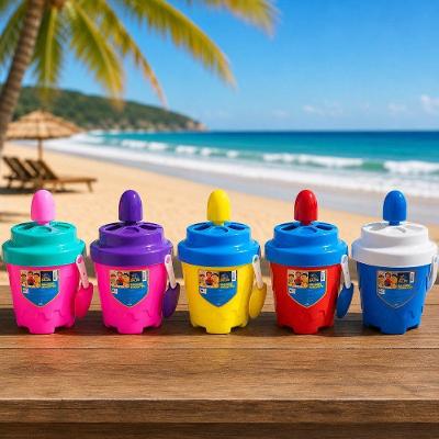Kit de Brinquedos de Praia Castelo Infantil 11 Peças Didático Colorido Rei do Balde