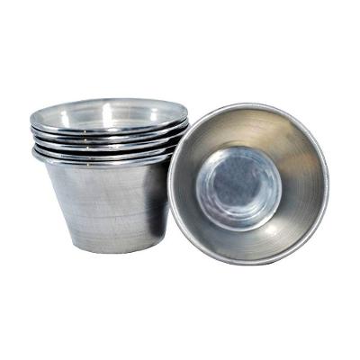 Kit 6 Formas para Petit Gateau Alumínio Fundido 100ML Profissional Prata