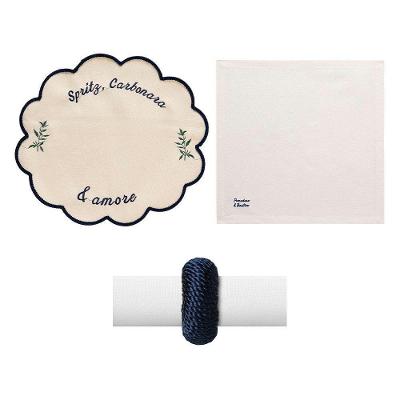 Kit de Mesa Posta 4 Lugares Spritz e Carbonara com Itens para Refeicao Completa Copa & Cia