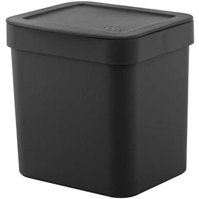 Lixeira de Bancada Linha Trium 4,7L Polipropileno Abertura Manual Preto