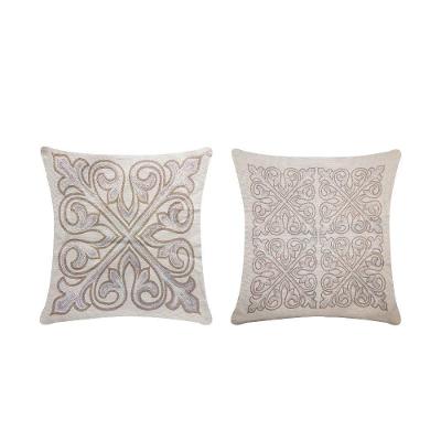 Kit Capas de Almofadas Corinto Jacquard com Zíper Caqui Lilly Home Enxovais