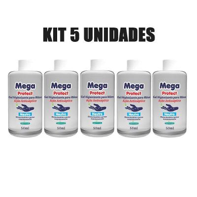 Alcool Em Gel 5 Uni Para Maos Higienizador De Bolso 50ml
