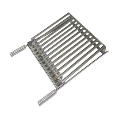 Grelha Parrilha Argentina Aço Inox Caixa de Gordura 50x50cm Metalmig