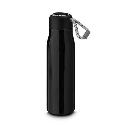 Garrafa Térmica Parede Dupla 550ML Aço Inoxidável com Alça Preta