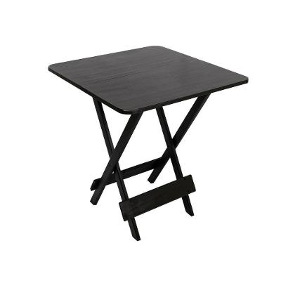 Mesa Bar Dobrável 70x70 4 Lugares Quadrada MDF Imbuia Loja Doce Lar