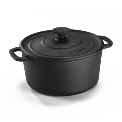 Caçarola Redonda Estilo Ferro Fundido Pintado 2,9L 20x15,5cm Panela Mineira