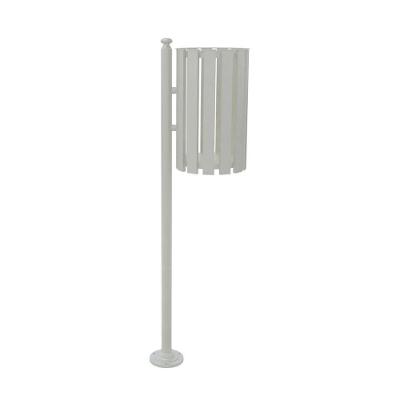 Lixeira de Rua Pátios Parques Simples Tubular para Ambientes Externos 151cm Bege