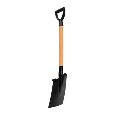 Pá Vanga Quadrada Construção Aço Carbono Cabo Polietileno 97cm Cavar Remover Transportar Terra