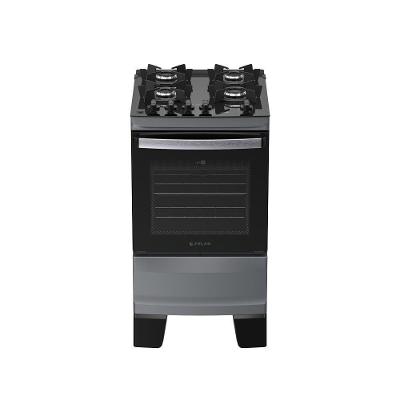 Fogão 4 Bocas Atlas Agile Up Glass Automático Mesa De Vidro Titanium Bivolt