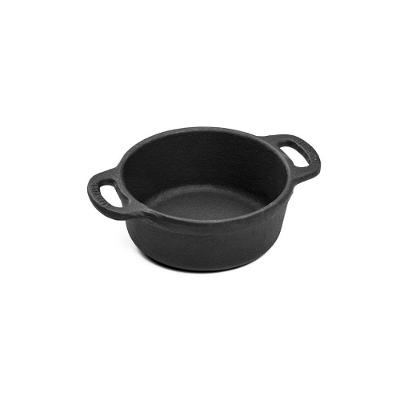 Caçarola Mineirinha Alça Preta Ferro Fundido Pintado 0,45L Panela Mineira