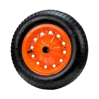 Roda para Carrinho de Mão Aço Carbono 8POL Compatível 45L 50L e 60L Preta Minasul