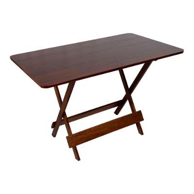 Mesa Dobrável 120x70 6 Lugares Retangular MDF 120CM Imbuia Mel Preto Loja Doce Lar