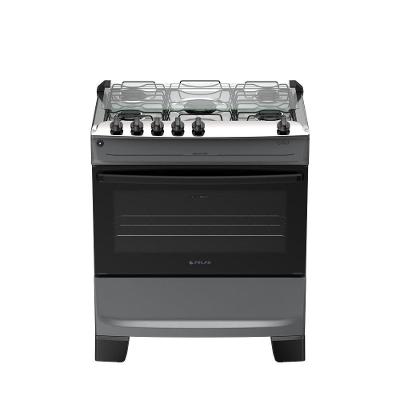 Fogão 5 Bocas Atlas Mônaco Top Automático Mesa Inox Titanium Bivolt