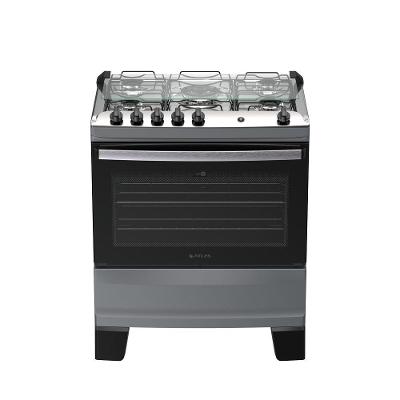 Fogão 5 Bocas Atlas Agile Up Automático Mesa Inox Titanium Bivolt
