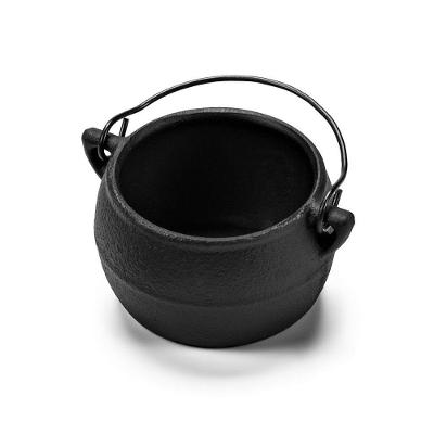Caldeirão Bojudo Miniatura Ferro Fundido 100ML 6x5CM Panela Mineira