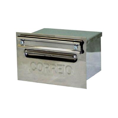 Caixa de Correio para Grade 20x21x12cm Recebe Cartas Revistas Protege Correspondencias Inox Prata
