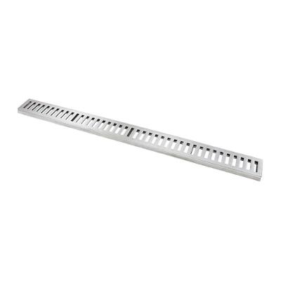 Ralo Grelha Linear Caixilho Alumínio Polido 10x100cm Prata GDA