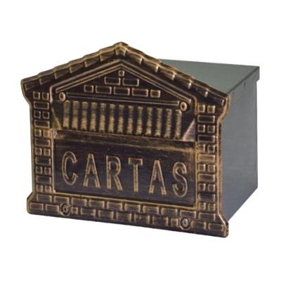 Caixa de Correio Tijolinho para Embutir 15x21x12cm Dourado Metalmig