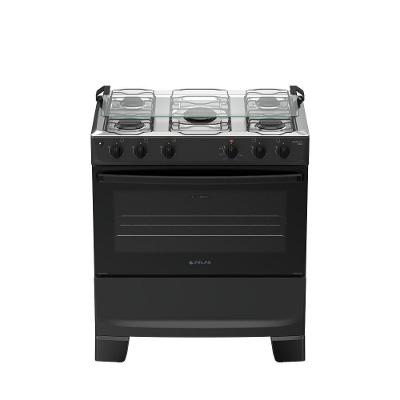 Fogão 5 Bocas Atlas Mônaco Plus Automático Mesa Inox Preto Bivolt