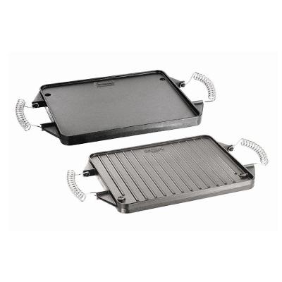Chapa Ferro Fundido Dupla Face Retangular Espiral 30x25cm Preto Panela Mineira