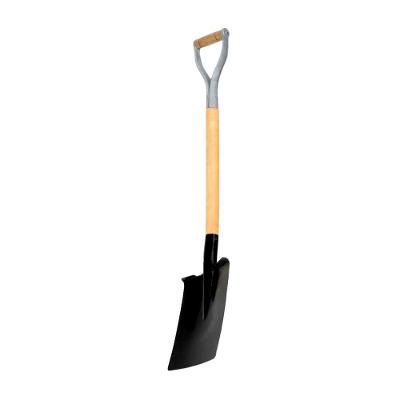 Pá Vanga Quadrada Construção Aço Carbono Cabo Metal 102CM Agricultura Jardinagem Minasul