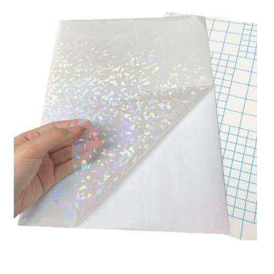 Papel Adesivo Holografico Vinil Motivate Broker Glass Caquinhos de Vidro A3 50 Folhas
