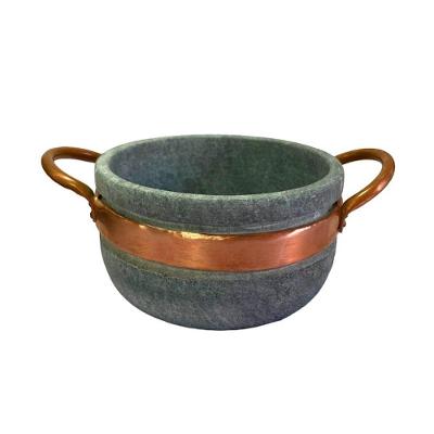 Cumbuca AF1002INDSJ Pedra de Sabão Alça de Cobre 500ML Industria São Jose