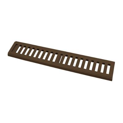 Ralo Grelha Linear com Caixilho 7707GDA Captação de Águas Pluviais Alumínio Fundido Marrom GDA