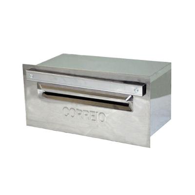 Caixa de Correio 1846MTM Inox para Grade 20x40x15cm Prata Metalmig