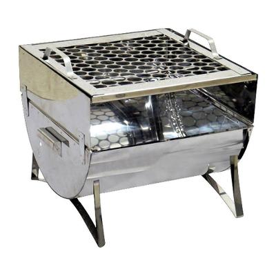 Churrasqueira Fechada Aço Inox Portátil Grelha 30x28x24cm Praia Campo Ouro Minas