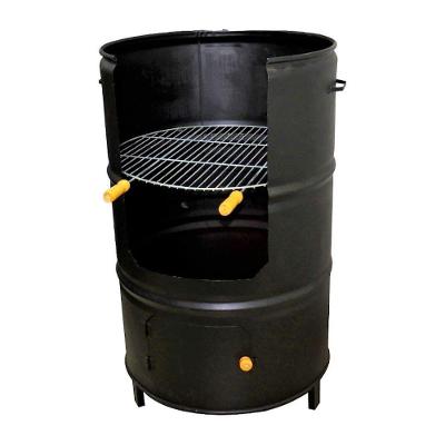 Churrasqueira a Carvão Portátil Aço Carbono com Grelha 200L Preta Ouro Minas