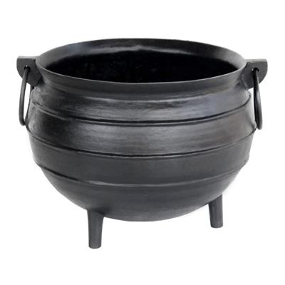 Panelão Caldeirão Bruxa Tripé Ferro Fundido Preto 20L 34CM Fundo Arredondado Rig Fundidos