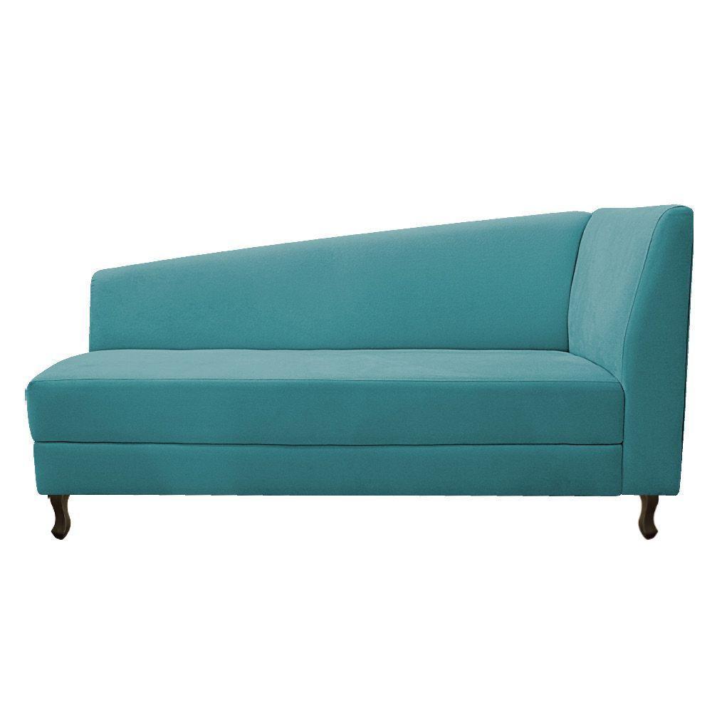 Kit Diva Heitor 160Cm Lado Esquerdo E 02 Poltronas Luiza Suede - Amarena Móveis Azul Turquesa - 7