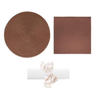 Kit de Mesa Posta Sao Joao Argan 4 Lugares com Jogo Americano Guardanapo e Anel Copa & Cia